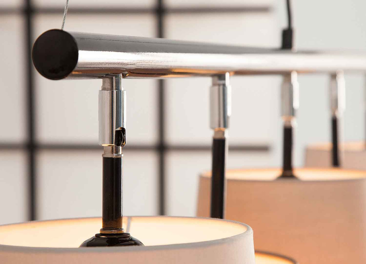 Suspension luminaire 5 abat-jours