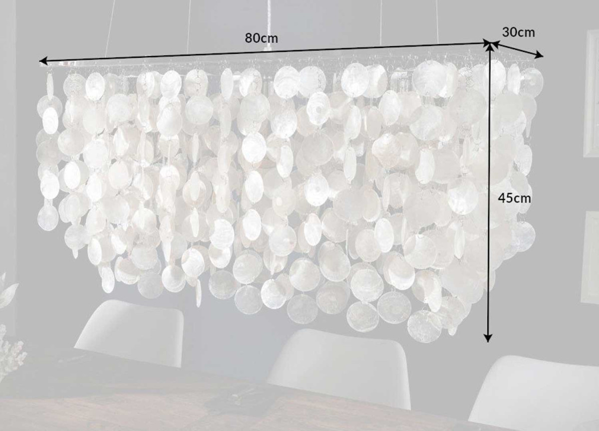 Suspension luminaire en nacre