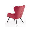 Fauteuil design en velours bordeaux