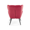 Fauteuil design en velours bordeaux