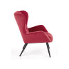 Fauteuil design en velours bordeaux