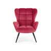 Fauteuil design en velours bordeaux