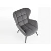 Fauteuil design en velours gris