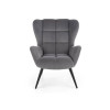 Fauteuil design en velours gris