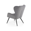 Fauteuil design en velours gris