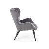 Fauteuil design en velours gris