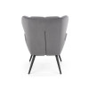 Fauteuil design en velours gris