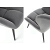 Fauteuil design en velours gris