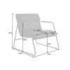 Fauteuil de salon design en velours gris vert