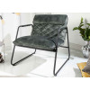 Fauteuil de salon design en velours gris vert