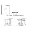 Armoire de chambre moderne