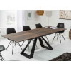 Table en céramique aspect chêne 180-230 cm
