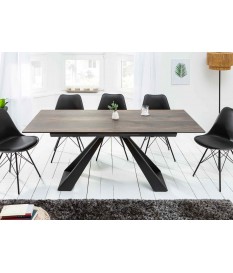 Table en céramique aspect chêne 180-230 cm