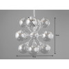 Luminaire contemporain 12 boules d'argents