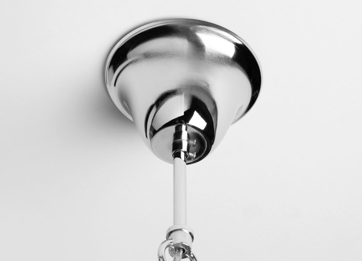 Luminaire contemporain 12 boules d'argents