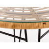 Ensemble table ronde et 4 chaises en rotin