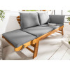 Banc de jardin en bois acacia avec coussin