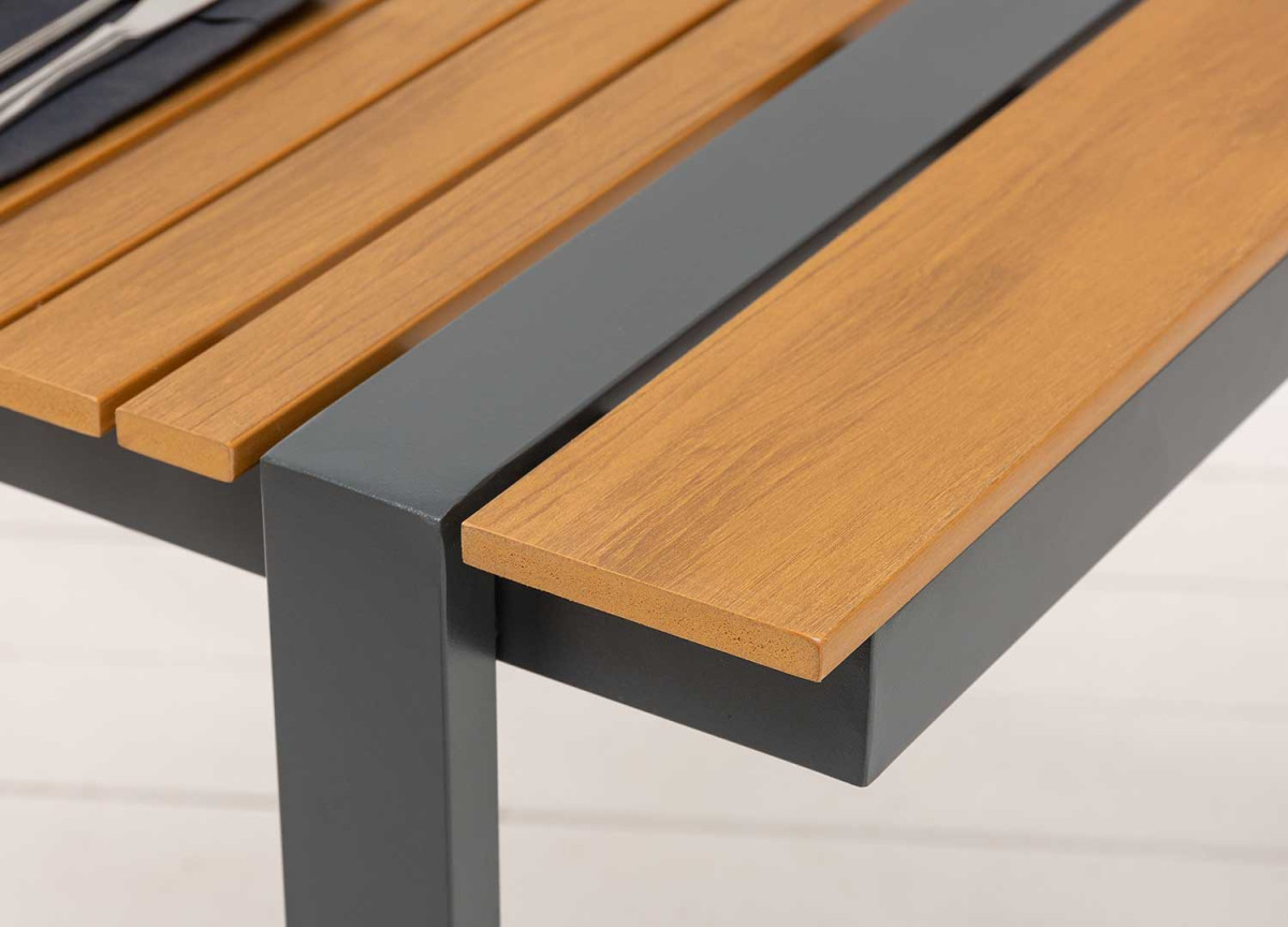 Table d'extérieur composite et aluminium 180 cm