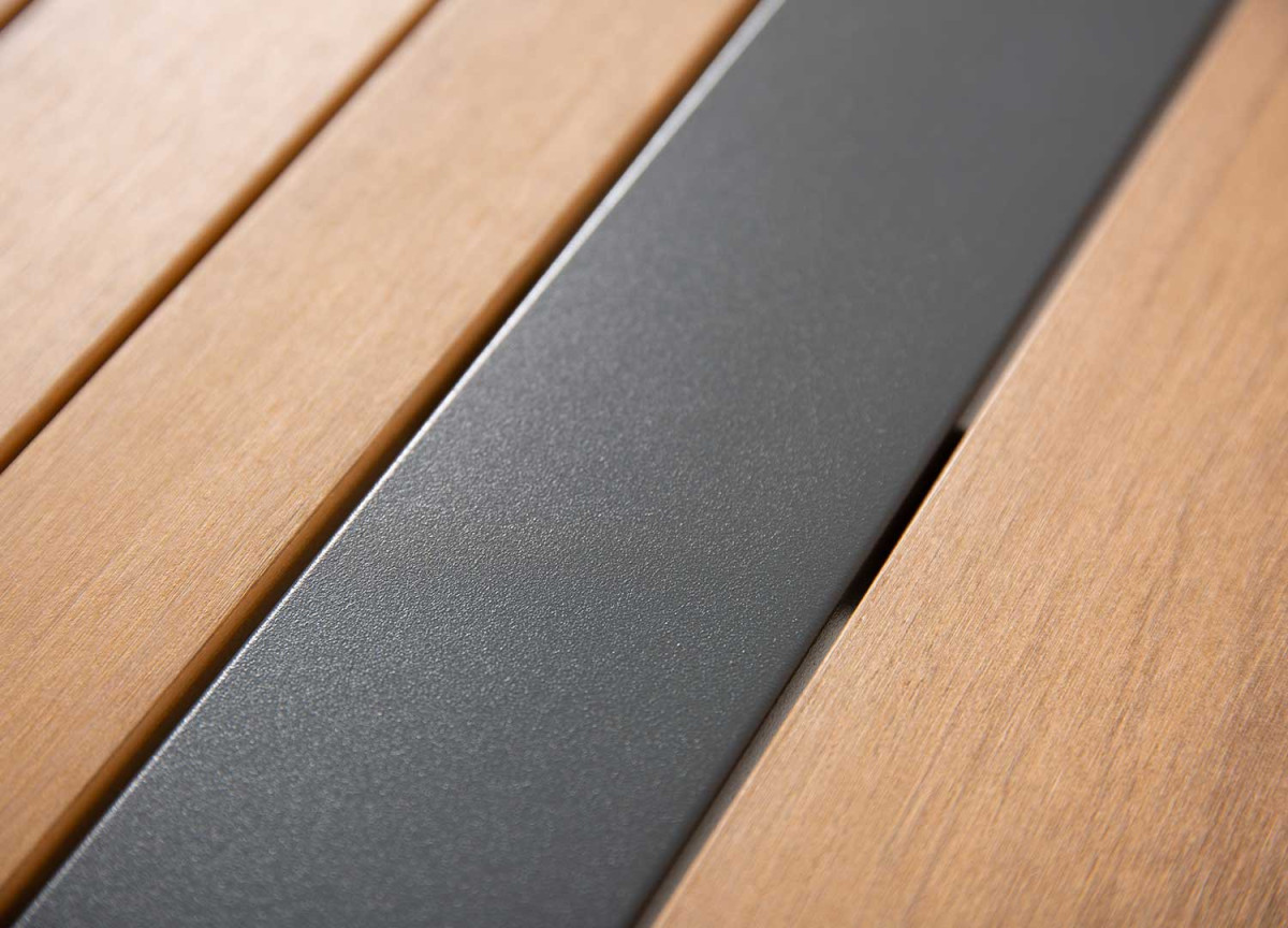 Table basse d'extérieur composite et aluminium