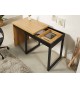 Table de bureau extensible bois et métal