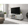 Meuble TV blanc et gris brillant moderne