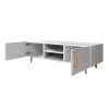 Meuble TV blanc et gris brillant moderne