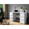 Bureau moderne avec tablette extensible blanc