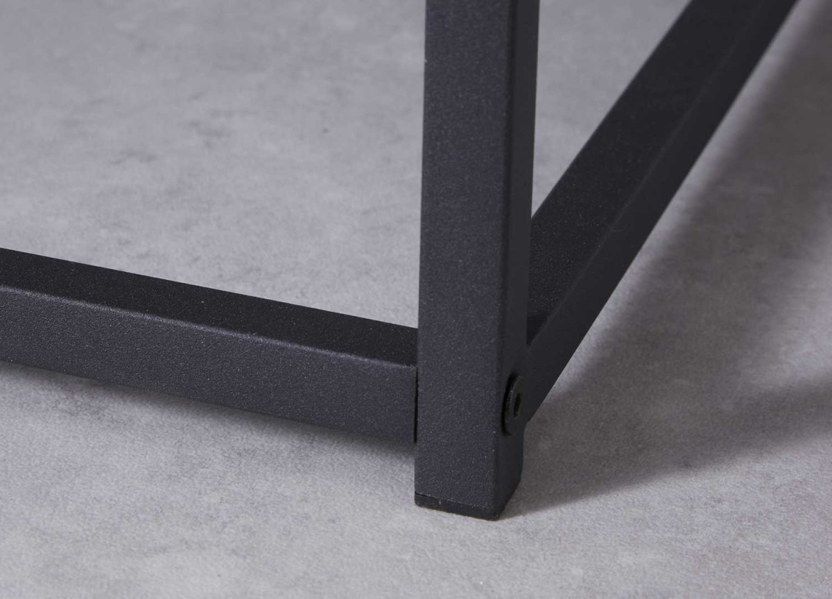 Table Basse en Métal Noir Industriel