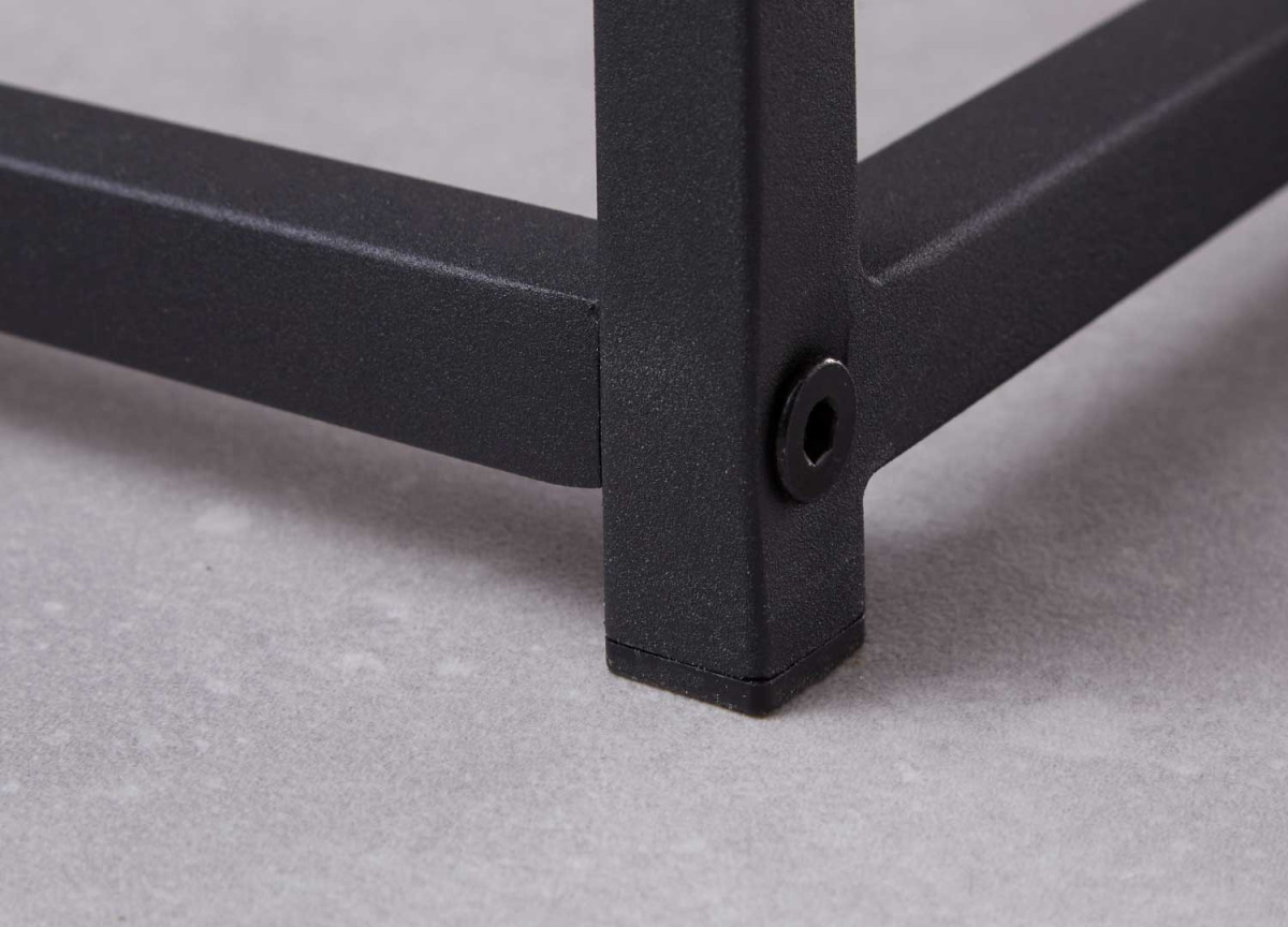 Table basse d'appoint noire en métal