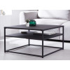 Table basse carrée noire en métal