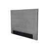 Tête de lit matelassée moderne en tissu gris 140 cm