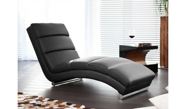 Chaise longue d'intérieur noir design