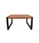 Table basse carrée moderne en bois d'Acacia et métal