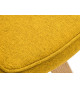 Chaise tissu jaune curry