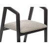 Chaise design en bois et velours gris