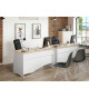 Meuble bureau et rangement moderne blanc et bois