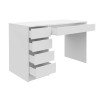 Meuble bureau moderne blanc 5 tiroirs