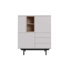 Buffet haut gris et bois style scandinave