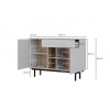 Buffet de salon gris et bois scandinave