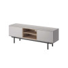 Meuble TV bas gris et bois scandinave