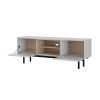Meuble TV bas gris et bois scandinave