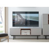 Meuble TV bas gris et bois scandinave