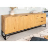 Buffet long bois et métal 180 cm