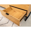 Buffet long bois et métal 180 cm