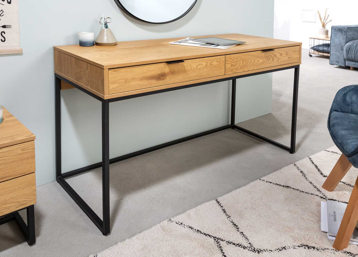 Console bois et métal 120 cm