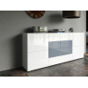 Buffet Design Blanc Laqué / 4 Portes & 4Tiroirs