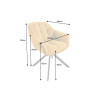 Chaises modernes tissu jaune moutarde