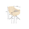 Chaises modernes tissu jaune moutarde