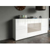 Buffet Design Blanc Laqué / 4 Portes & 4Tiroirs