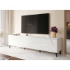 Meuble TV moderne blanc laqué 200 cm